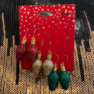 🎄Christmas Light Earrings - Set of 3🎄